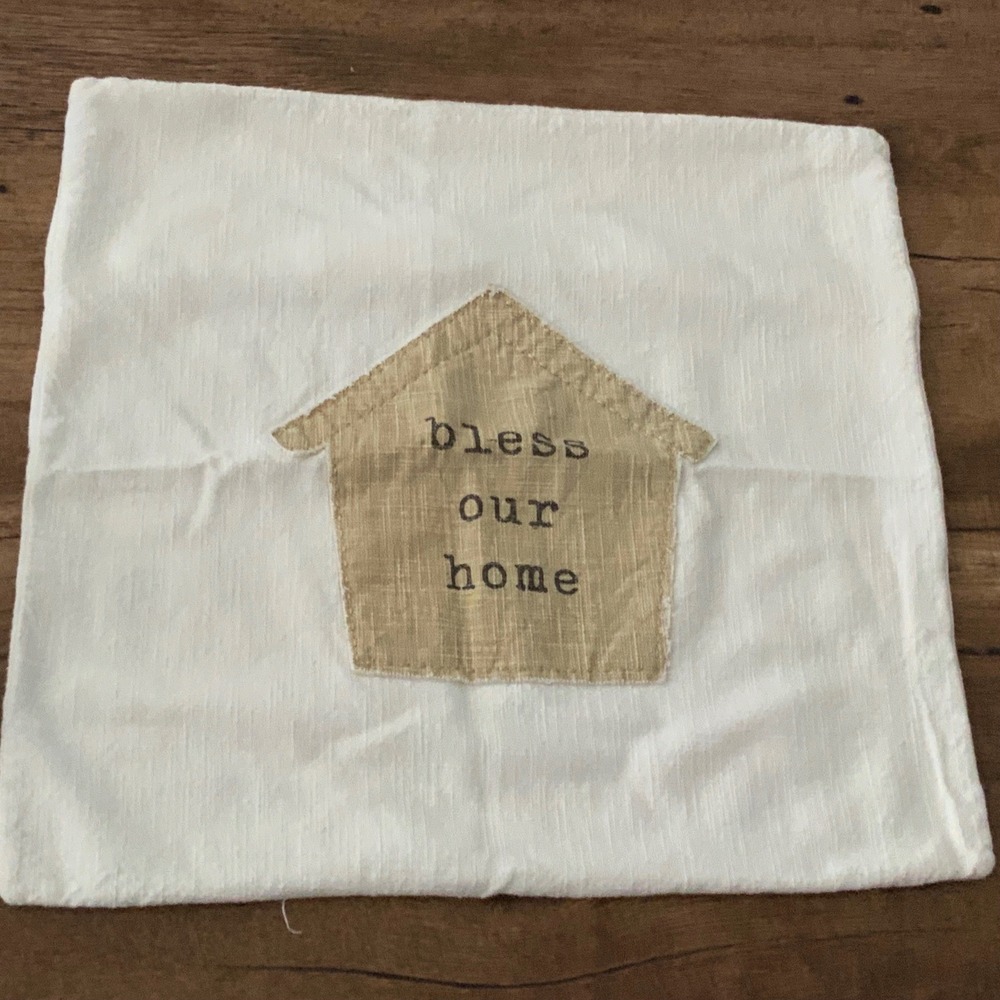 Set of two, Mudpie, Bless Our Home Pillow Covers